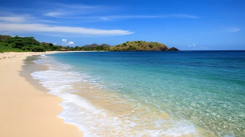 Tranquil Shoreline and Turquoise Ocean