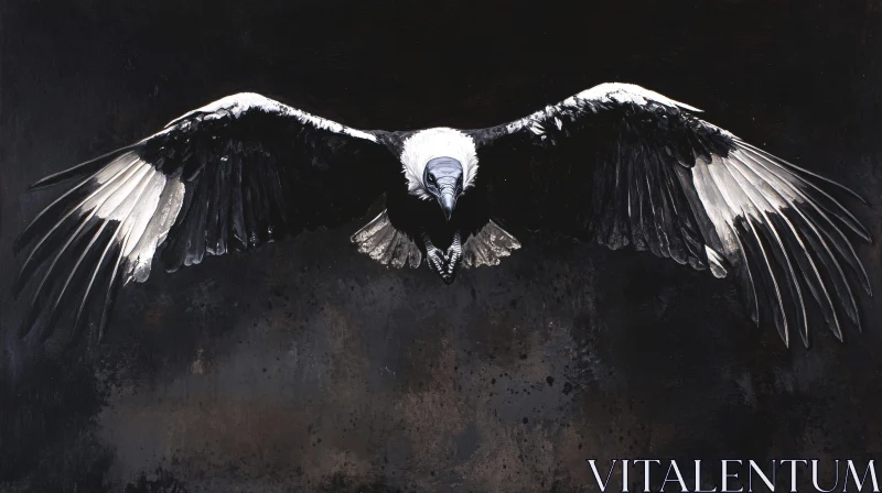 Majestic Vulture Mid-flight AI Image