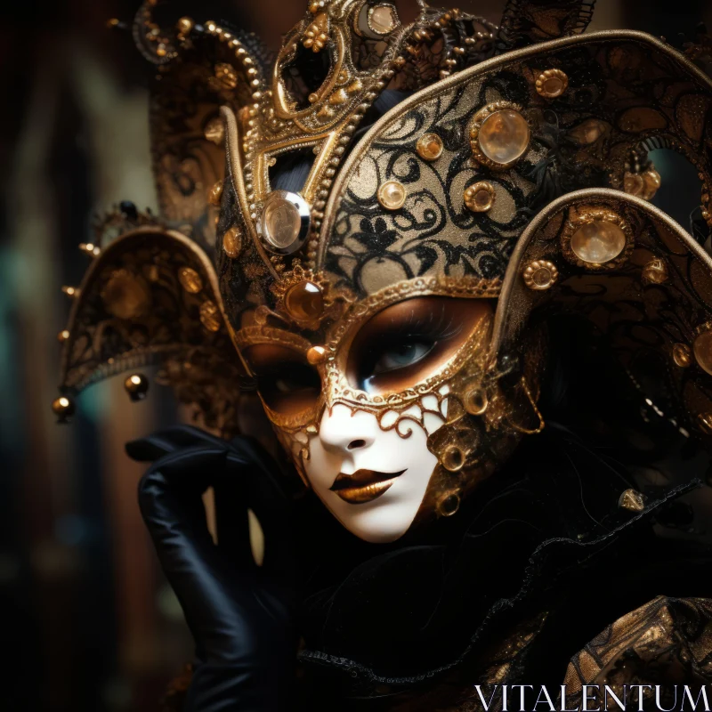 AI ART Venetian Carnival Costume in Fantasypunk Style