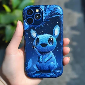 Adorable Blue Character Phone Cover