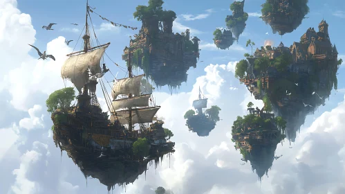 Floating Fantasy: Aerial Islands and Ships