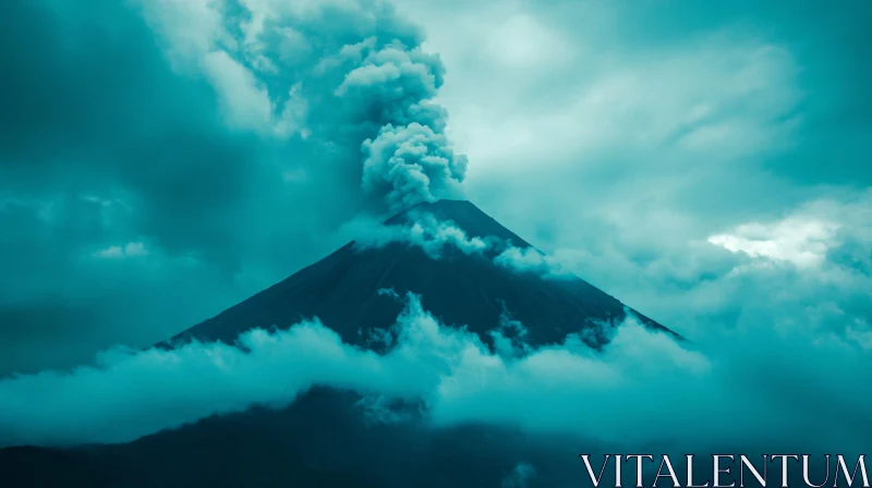 AI ART Volcanic Smoke and Ash Cloud