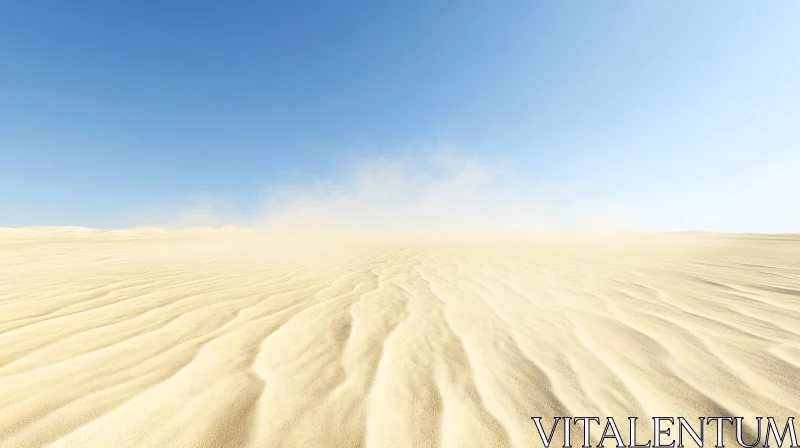 Expansive Desert Dunes Horizon AI Image