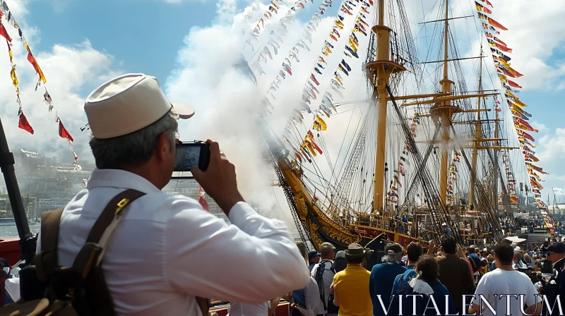 Sailing Ship and Maritime Celebration Captured by Spectator AI Image