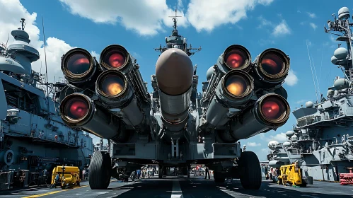 Advanced Jet Aircraft on Airborne Carrier