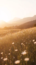 Golden Hour in a Field of Wildflowers