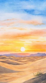 Golden Dunes at Sunset