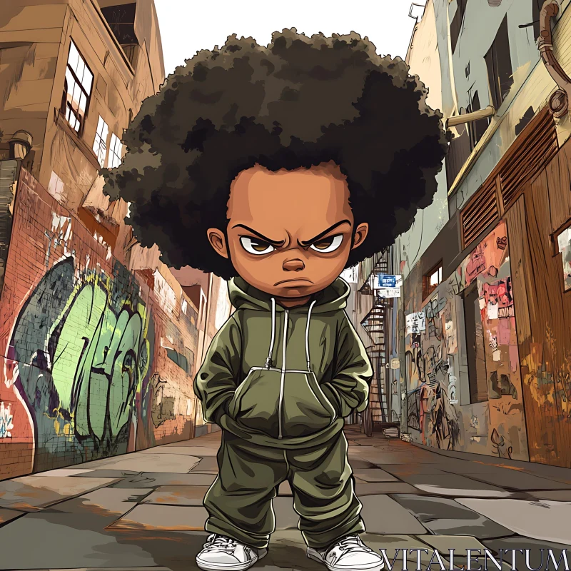 AI ART Street Style Cartoon with Graffiti