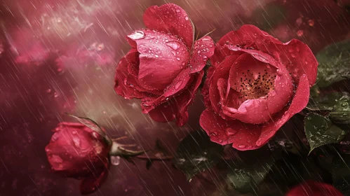 Raindrops on Red Roses