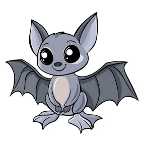 Cute Cartoon Bat Illustration