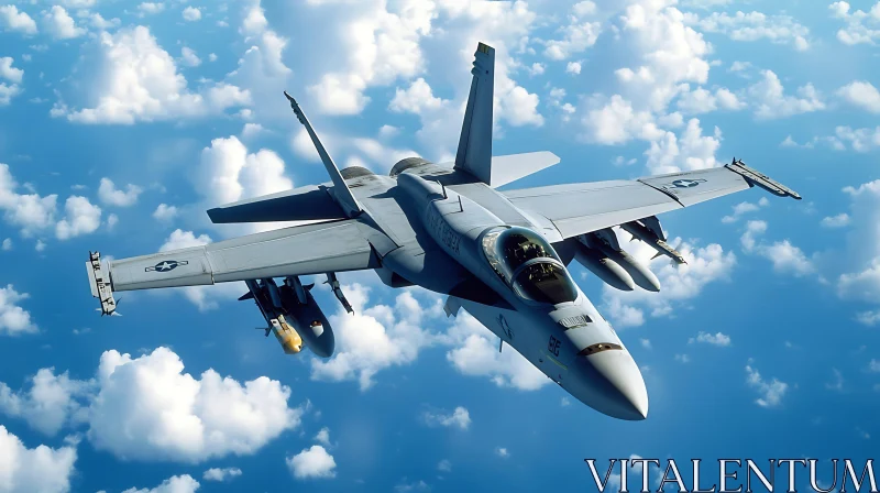 Military Fighter Jet in Flight AI Image