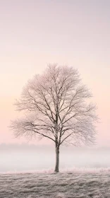 Winter Tree in Pastel Mist