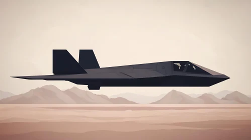 Stealth Aircraft in Desert