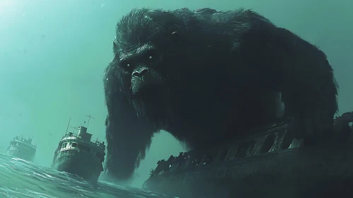 Monstrous Gorilla Engulfs Shipwreck