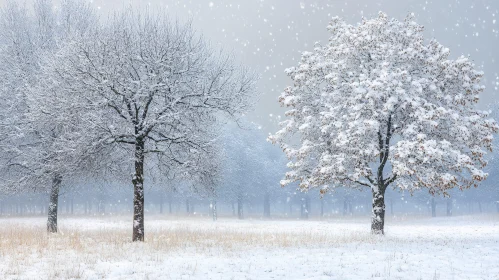 Winter Wonderland of Snow-Covered Trees