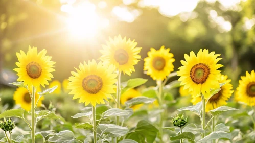 Sunflower Field in the Summer Sun