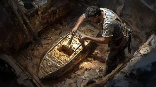 Wooden Boat Building in an Antique Workshop