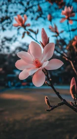 Pink Magnolia Close-Up