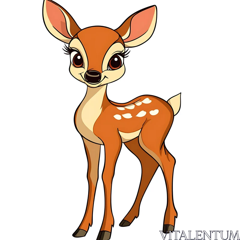 Cute Animal Cartoon Drawing AI Image