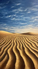 Expansive Sand Dunes Under Clear Sky