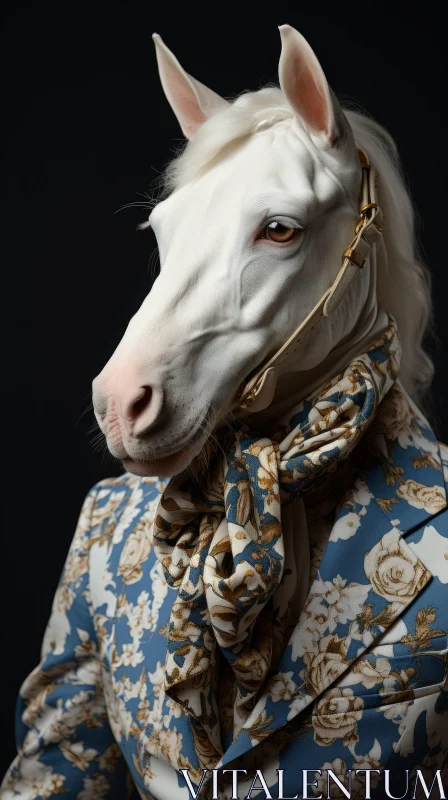 Man Dressed as Horse - A Unique Blend of Realism and Fantasy AI Image