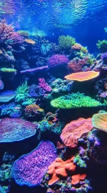 Colorful Underwater Coral Reef Landscape