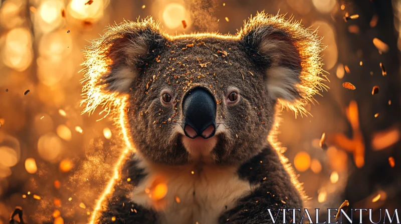 AI ART Koala in Bokeh Forest