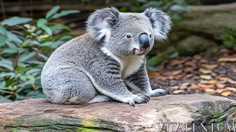 AI ART Charming Koala Resting on a Rock