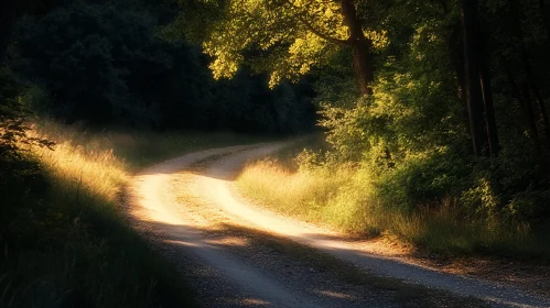 Sunlit Woodland Trail