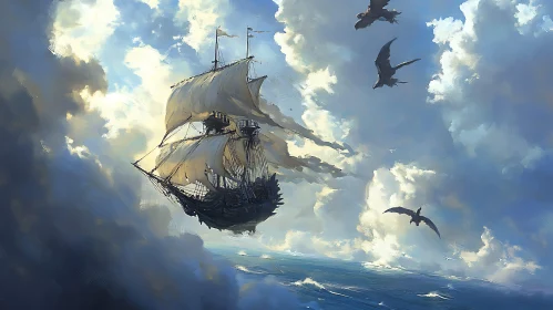 Skyward Voyage: Ship and Dragons