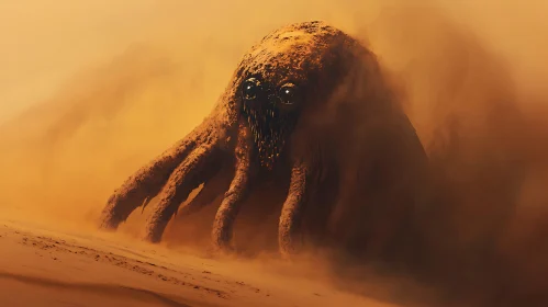 Sandstorm Monster with Tentacles