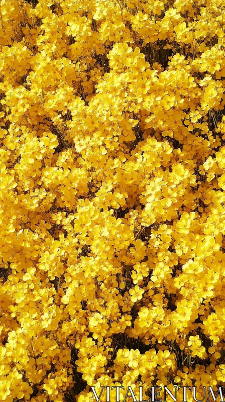 AI ART Cheerful Sea of Yellow Blossoms