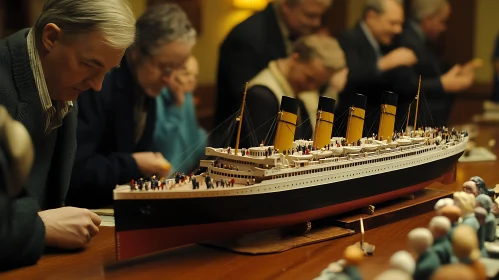 Intricate Ship Model Building in Modelers' Workshop