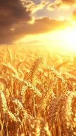 Sunset over Wheat Field