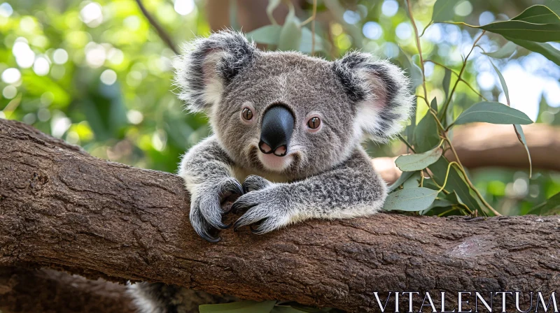 AI ART Koala Resting on Tree