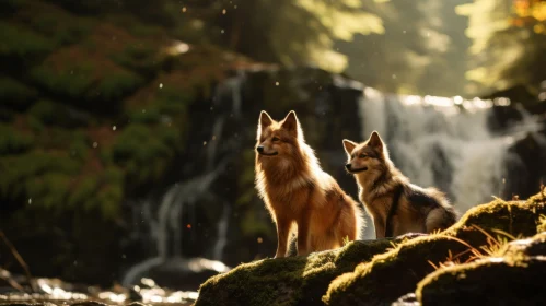 Foxes at Dawn: A Mystical Forestpunk Portrait