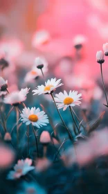 Serene Blooming Daisies in Soft Colors