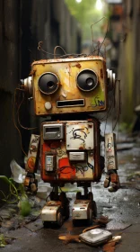Urban Street Art Inspired Rusty Robot