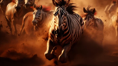 Zebra in Motion - Winner of Digital Art Contest