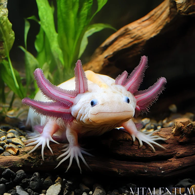 AI ART Beautiful Axolotl in Natural Habitat