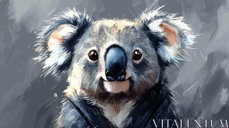 AI ART Wildlife Portrait of a Koala