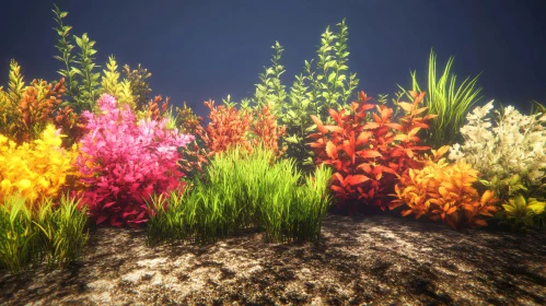 Vivid Aquatic Plants and Marine Life