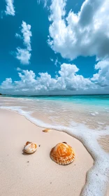 Seashells on a Tranquil Shoreline