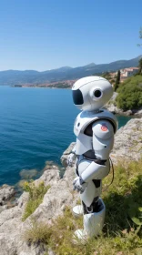 Robot by the Sea - A Cryptopunk Polka Dot Vision