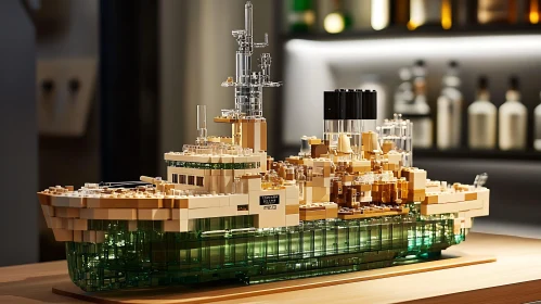 Detailed Lego Model Ship