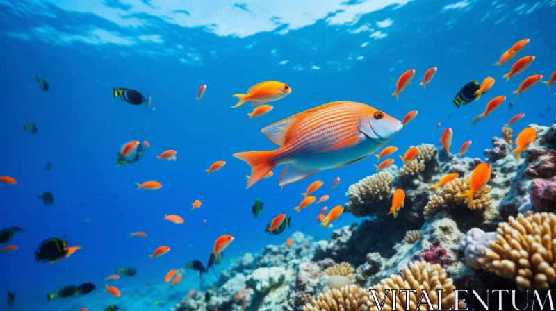 Colorful Fish Swimming Among Vibrant Coral Reefs AI Image