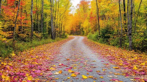 Beautiful Autumn Forest Trail