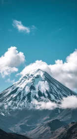 Stunning Mountain Peak with Clouds