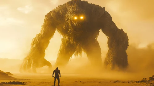 A Titan's Gaze in the Desert