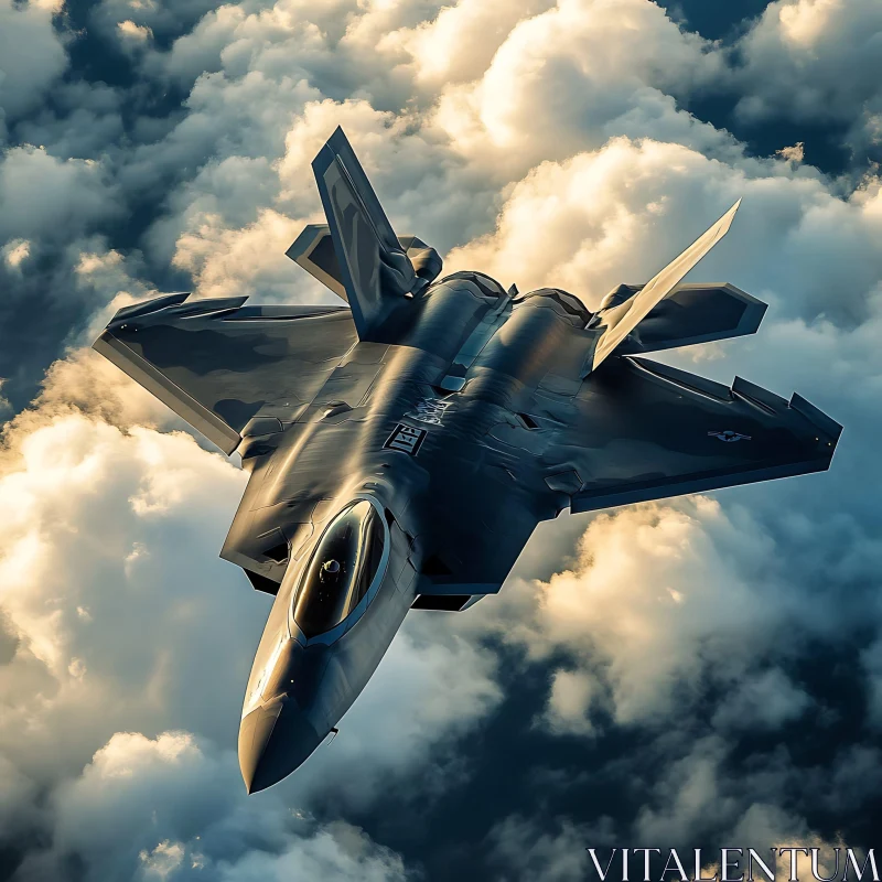 Fighter Jet in the Skies AI Image